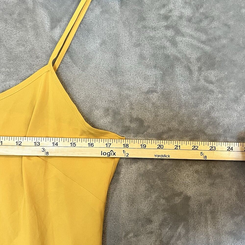 Nanette Lepore Mustard Yellow Lightweight Spaghetti Strap Slip Dress Women’s 6 - Picture 4 of 8